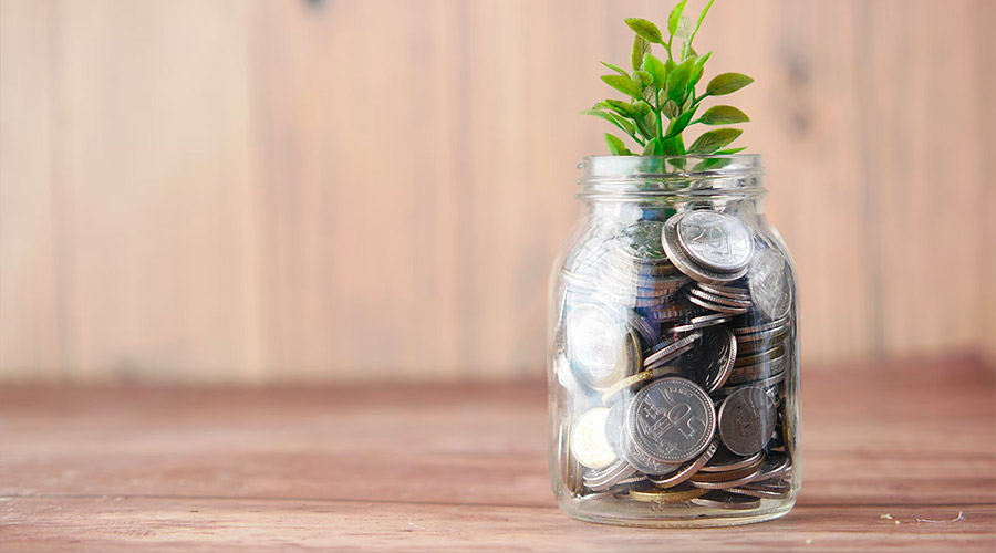 Money in a jar